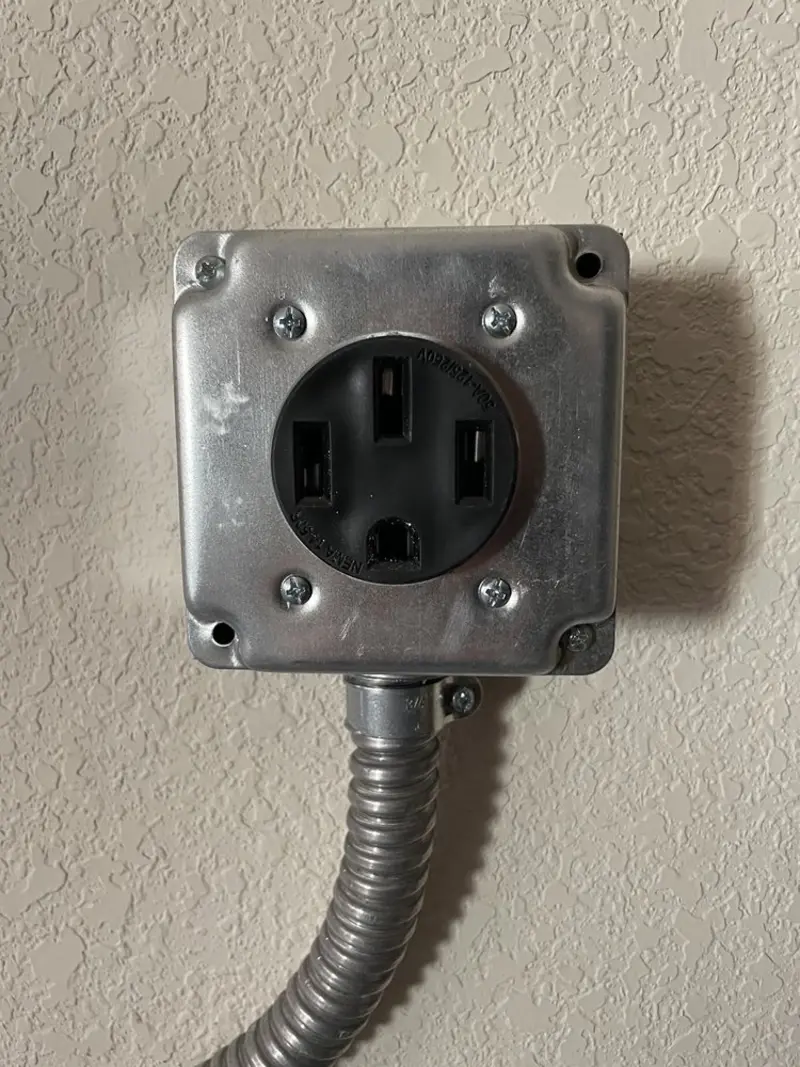 NEMA 14-50 outlet installed for Electrical Panel Upgrade in Morongo Valley